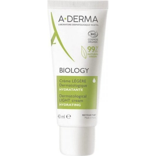 A-DERMA BIOLOGY Bőrgyógyászati könnyű hidratáló krém 40 ml (3282770146646)