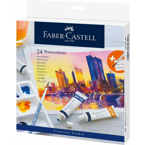 Akvarelové barvy Faber-Castell 24 ks x 9 ml