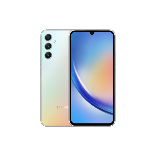 Samsung Galaxy A34 5G SM-A346B/DSN 16,8 cm (6.6") Dual SIM hibrid Android 13 USB tip-C 6 Giga Bites 128 Giga Bites 5000 mAh Argint