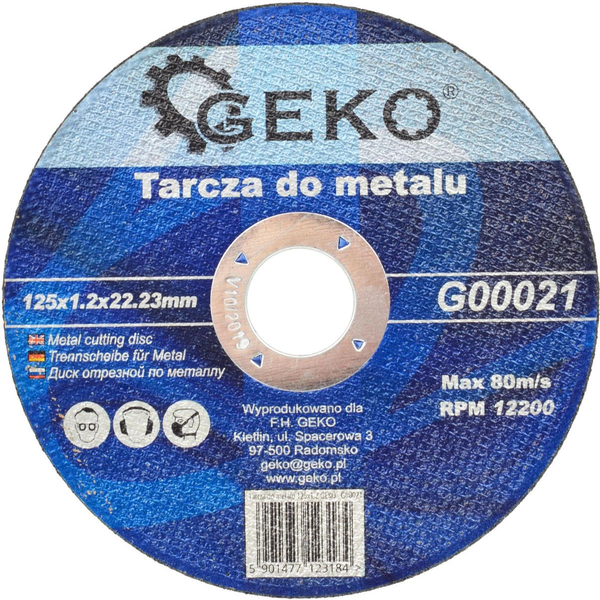  Geko tarcza do metalu 125x1,2 (G00021)