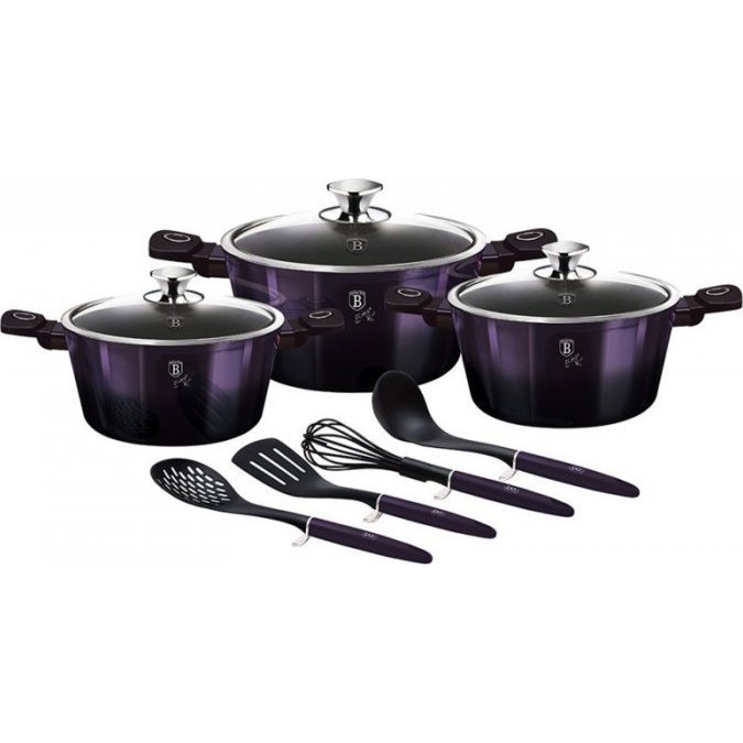 BerlingerHaus BH/7141 Purple Eclipse Collection Edénykészlet - Kovácsolt Alumínium, Metál Lila (BH-7141)