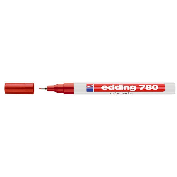 Olejový značkovač e-780 EDDING 0,8mm červený 10ks (TED780P)