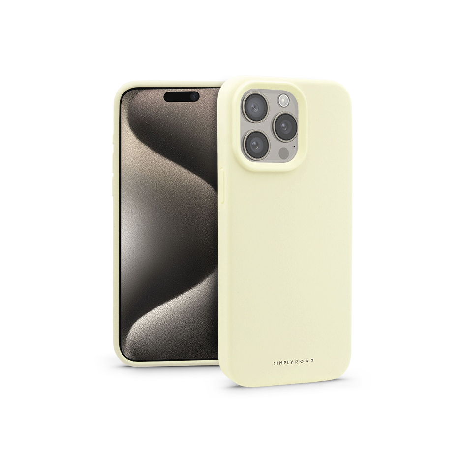Apple iPhone 15 Pro Max szilikon hátlap - Roar Cloud Skin - sárga (KC0878)