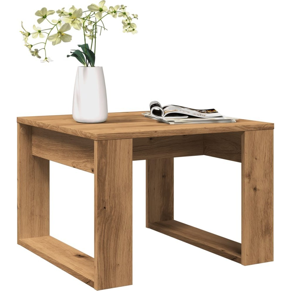 kézműves tölgy színű szerelt fa kisszekrény 50 x 50 x 35 cm (856689)