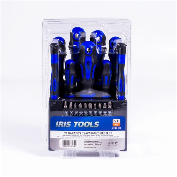 Iris Tools DT-21-128 Csavarhúzó készlet (21 db / csomag) (DT-21-128)