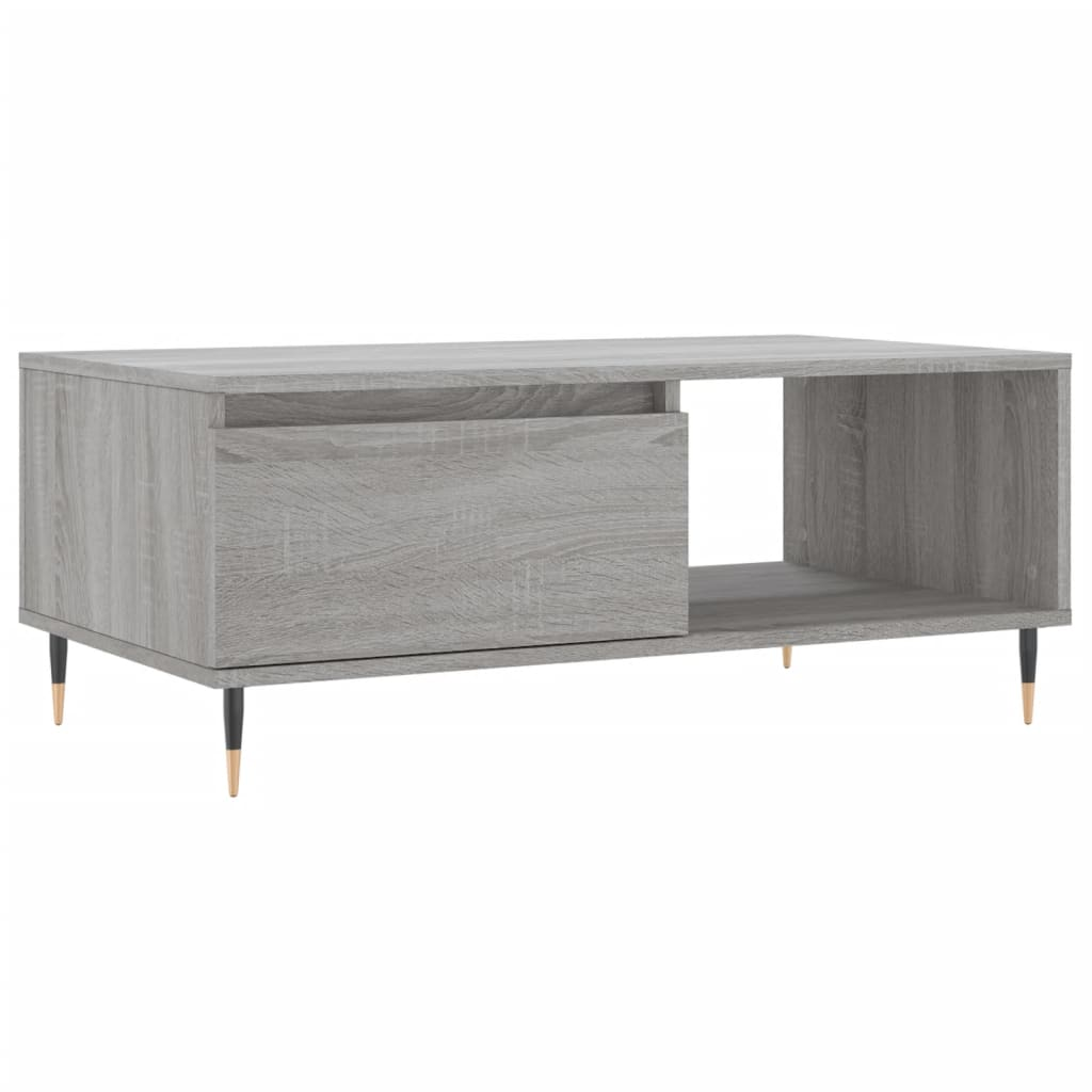 szürke sonoma színű szerelt fa dohányzóasztal 90 x 50 x 36,5 cm (830562)