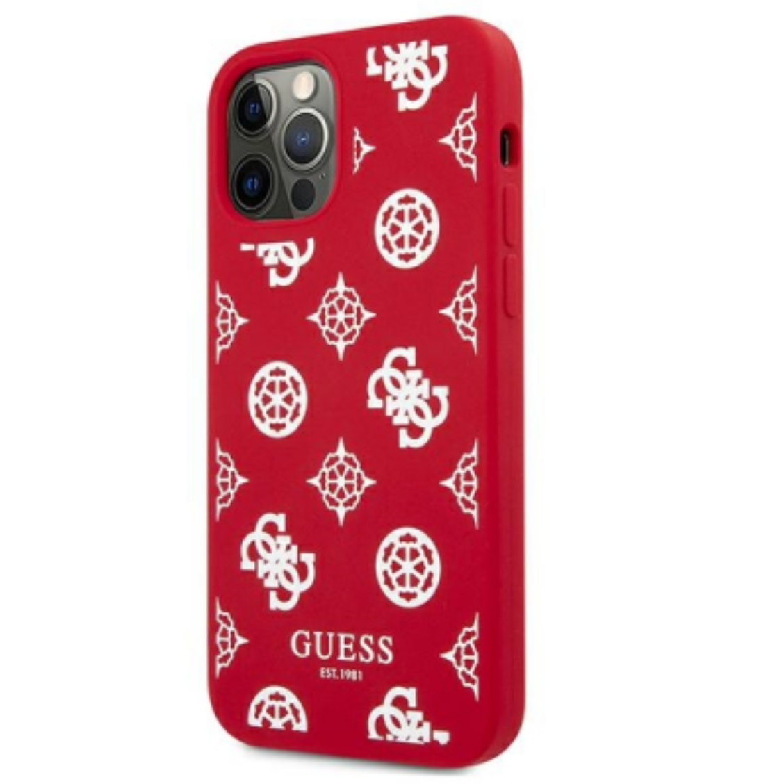 Guess iPhone 12 Pro Max Hátlapvédő Tok - Piros (GUHCP12LLSPEWRE)