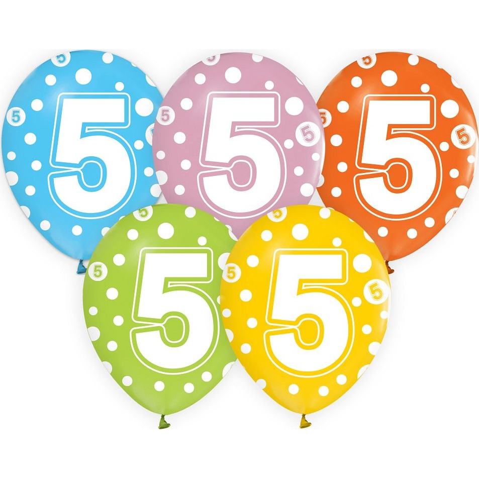 Godan Számos lufi 5 darabos szett - 5 (AD541GOD)