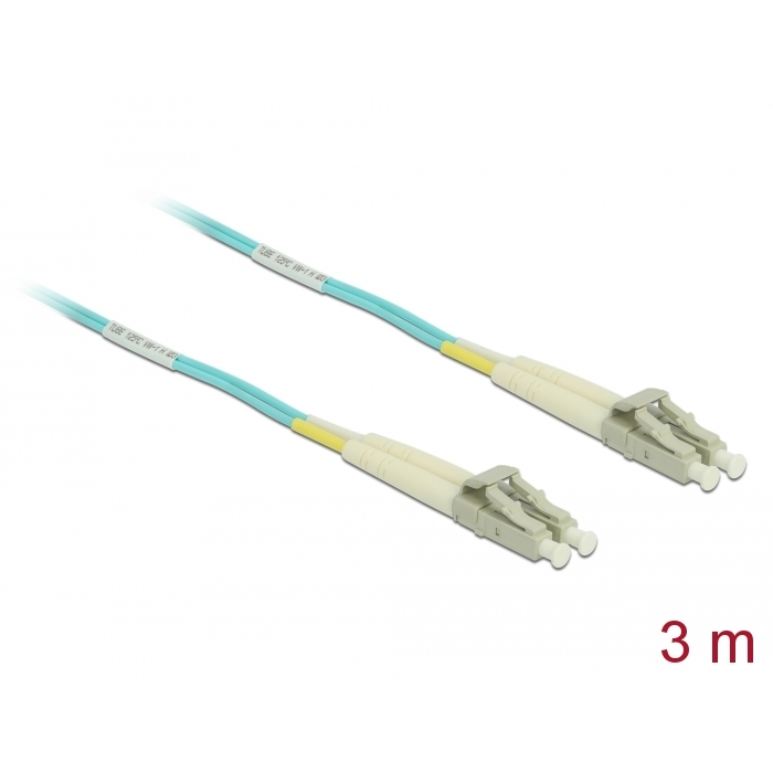 Delock Kábel, optikai szálas LC > LC többszörös OM3, 3 m (86560) (86560)