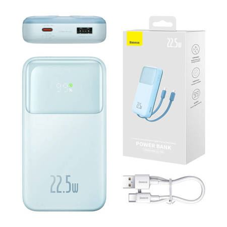 Baseus Comet Powerbank 10000mAh USB-A - USB-C 22.5W kék (PPMD020003) (PPMD020003)