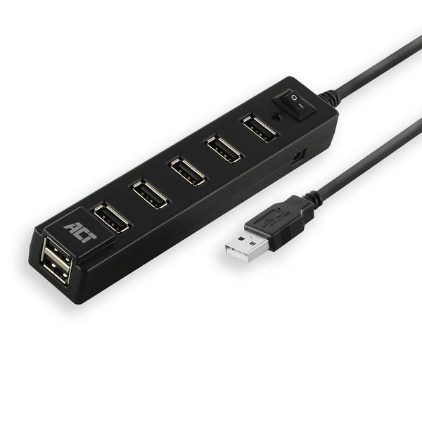 ACT AC6215 hálózati csatlakozó USB 2.0 480 Mbit/s Fekete