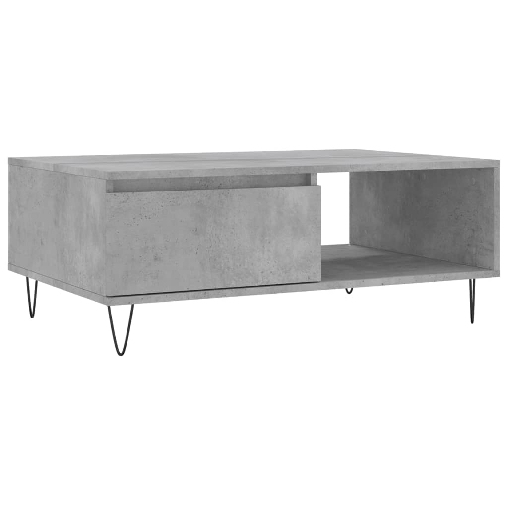 betonszürke szerelt fa dohányzóasztal 90 x 60 x 35 cm (827064)