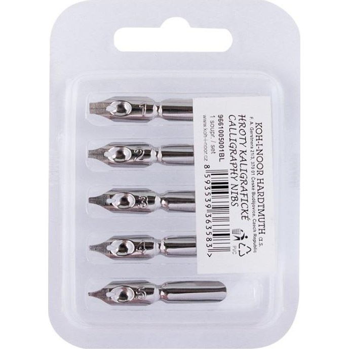 Koh-I-Noor 9661005001BL 5 db/szett kalligrafikus írócsúcs (609971)