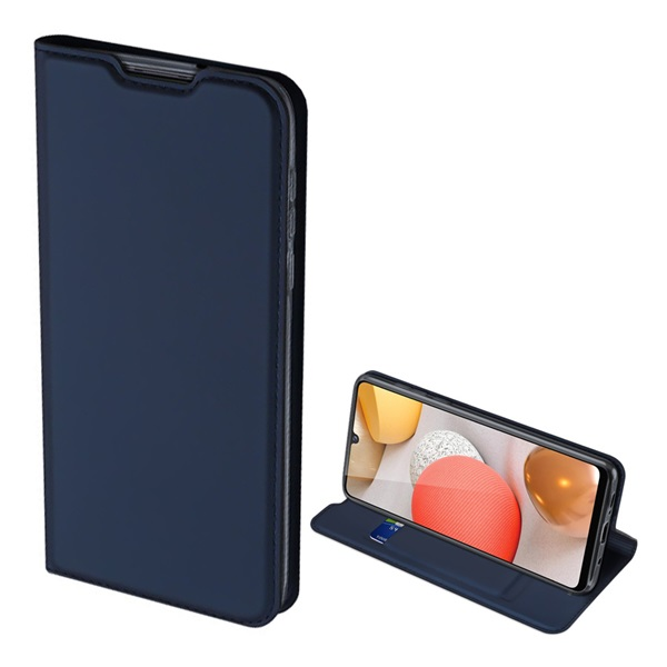 Dux Ducis Skin Pro Samsung Galaxy A42 5G Bőrhatású flip tok - Sötétkék (GP-101732)