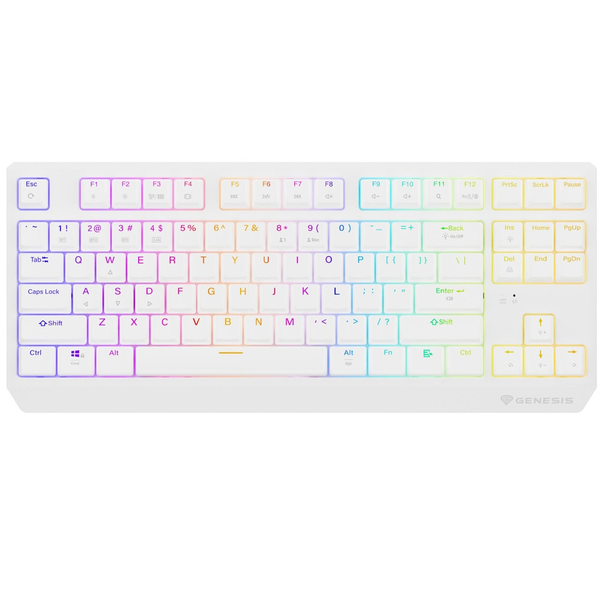 GENESIS Thor 230 TKL tastatur Spil USB + RF Wireless + Bluetooth QWERTY US engelsk Hvid