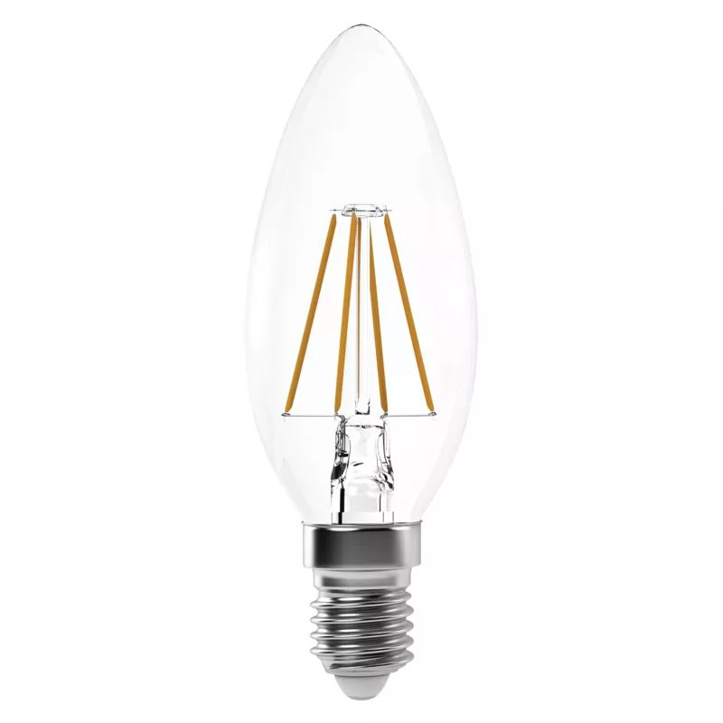 Emos LED fényforrás filament gyertya E14 4W természetes fehér (Z74214) (EmosZ74214)