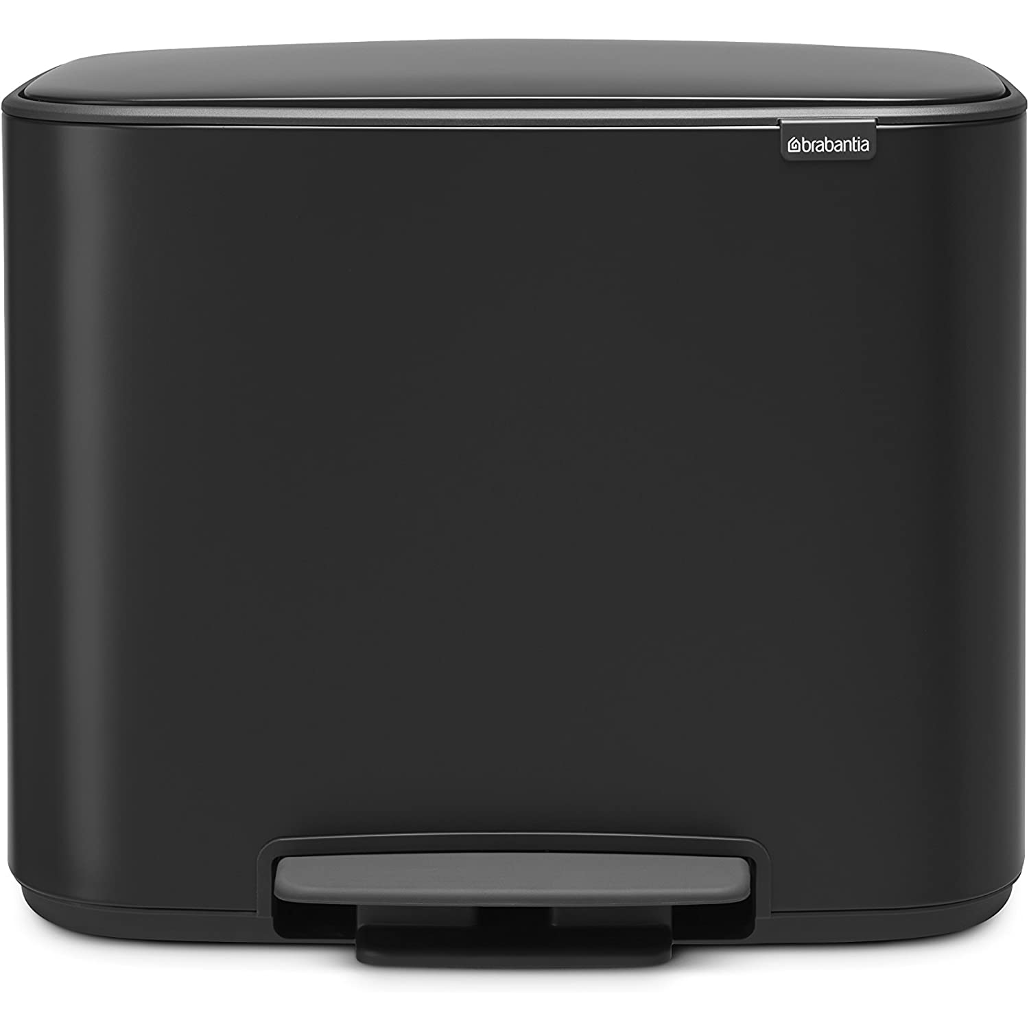 Brabantia 121104 33 literes pedálos rozsdamentes acél szemetes - Fekete (121104)