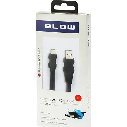 Kabel USB Blow USB-A - 1 m Czarny (66-126#)