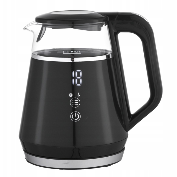 ExtraLink KAMI-CZ-010-30 стъклен чайник 1 L 1100 W черен
