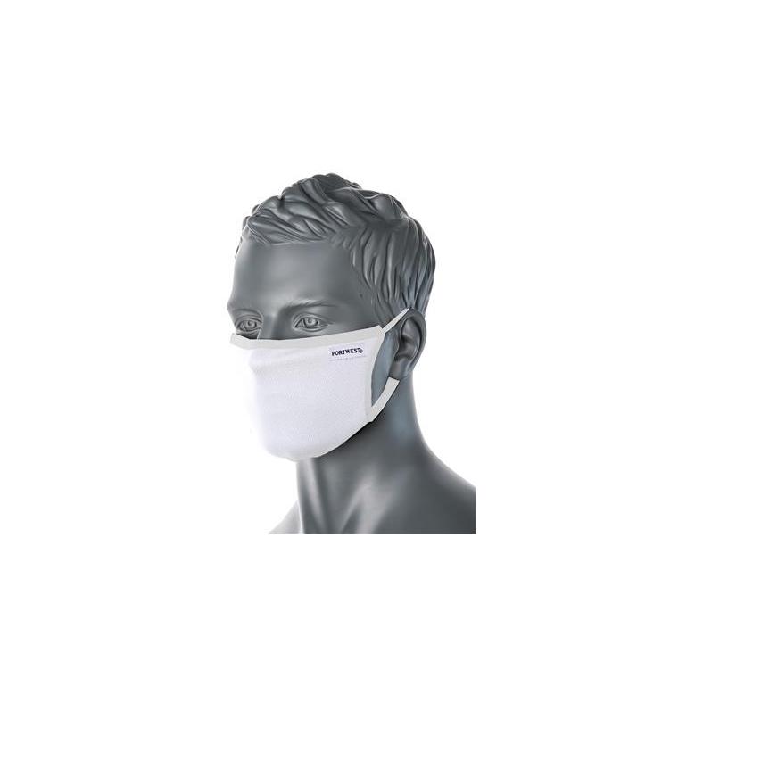 Arcmaszk, 3 rétegű, anti-mikrobiális - fehér (CV33WHR)