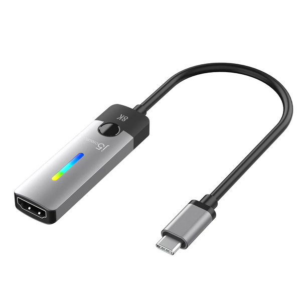 j5create JCA157 videokabel adapter 10 m USB Type-C Sort, Grå