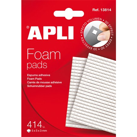 Apli 5 x 5mm kétoldalas ragasztó négyzetek (414db) (13814)