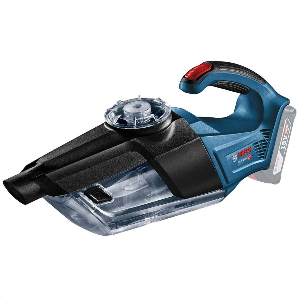Bosch GAS 18V-1 Professional kézi porszívó Fekete, Kék, Vörös, Áttetsző Porzsák nélküli (06019C6200)