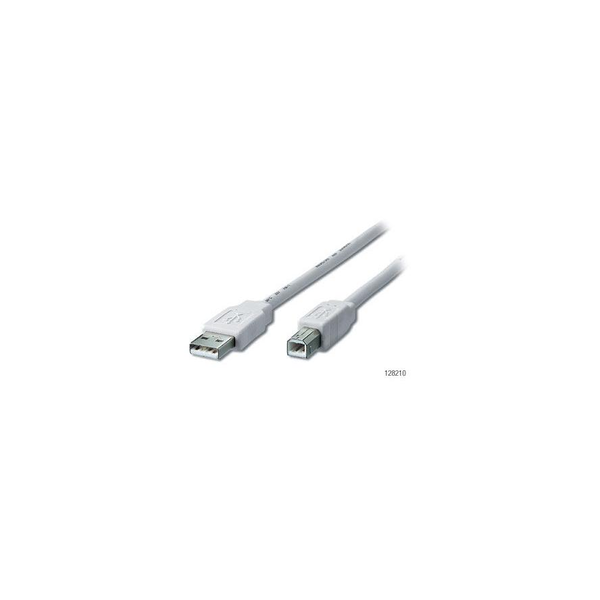 Equip 128650 cabo USB USB 2.0 1,8 m USB A USB B Prateado, Transparente