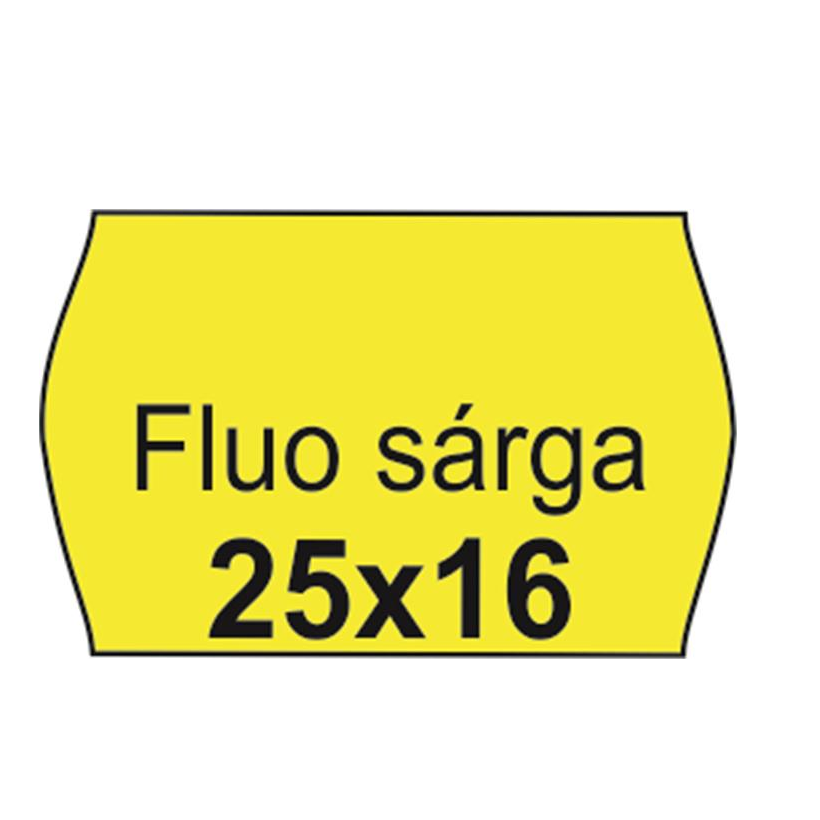 Fluo 25 x 16 mm Árazószalag - Citrom (10 tekercs) (5998377100247)