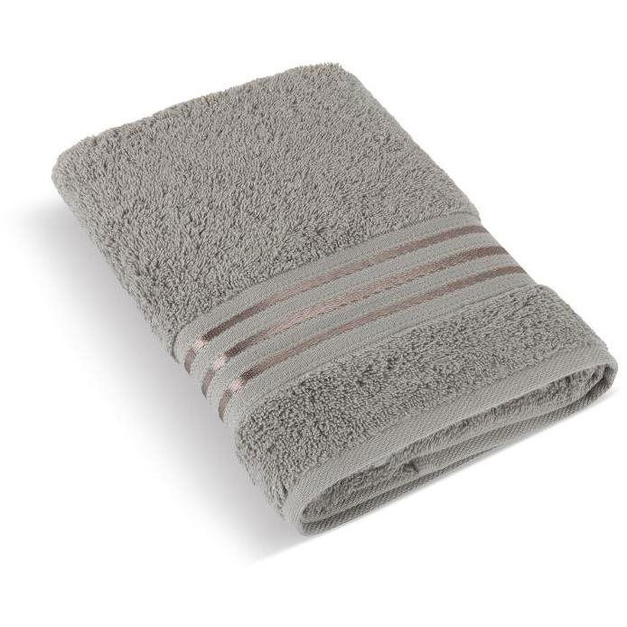 BELLATEX s.r.o. frottír törölköző - Linie, 500g, L/817, sötétszürke, 70 × 140 cm (7789)