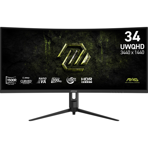 MSI MAG 342CQRF E20 computerskærm 86,4 cm (34") 3440 x 1440 pixel UltraWide Quad HD LCD Sort