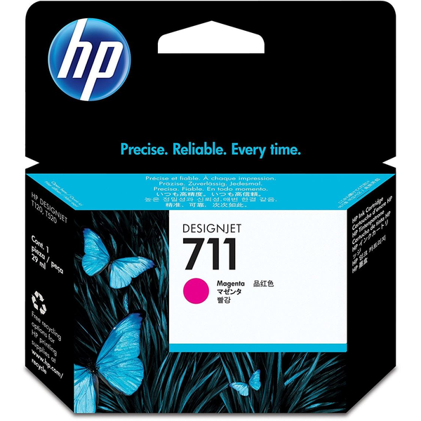 HP 711 29-ml Magenta DesignJet Ink Cartridge inkoustová náplň 1 kusů Originální