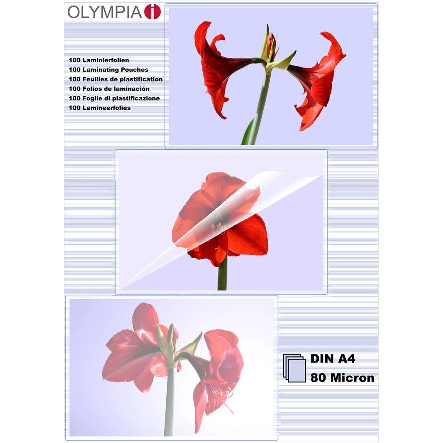 Olympia 80 mikron A4 lamináló fólia (100 db / csomag) (9166)
