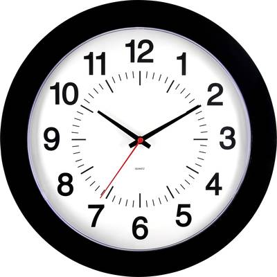 EUROTIME Kvarc Falióra 30.5 cm Fekete (80514-05) (80514-05)