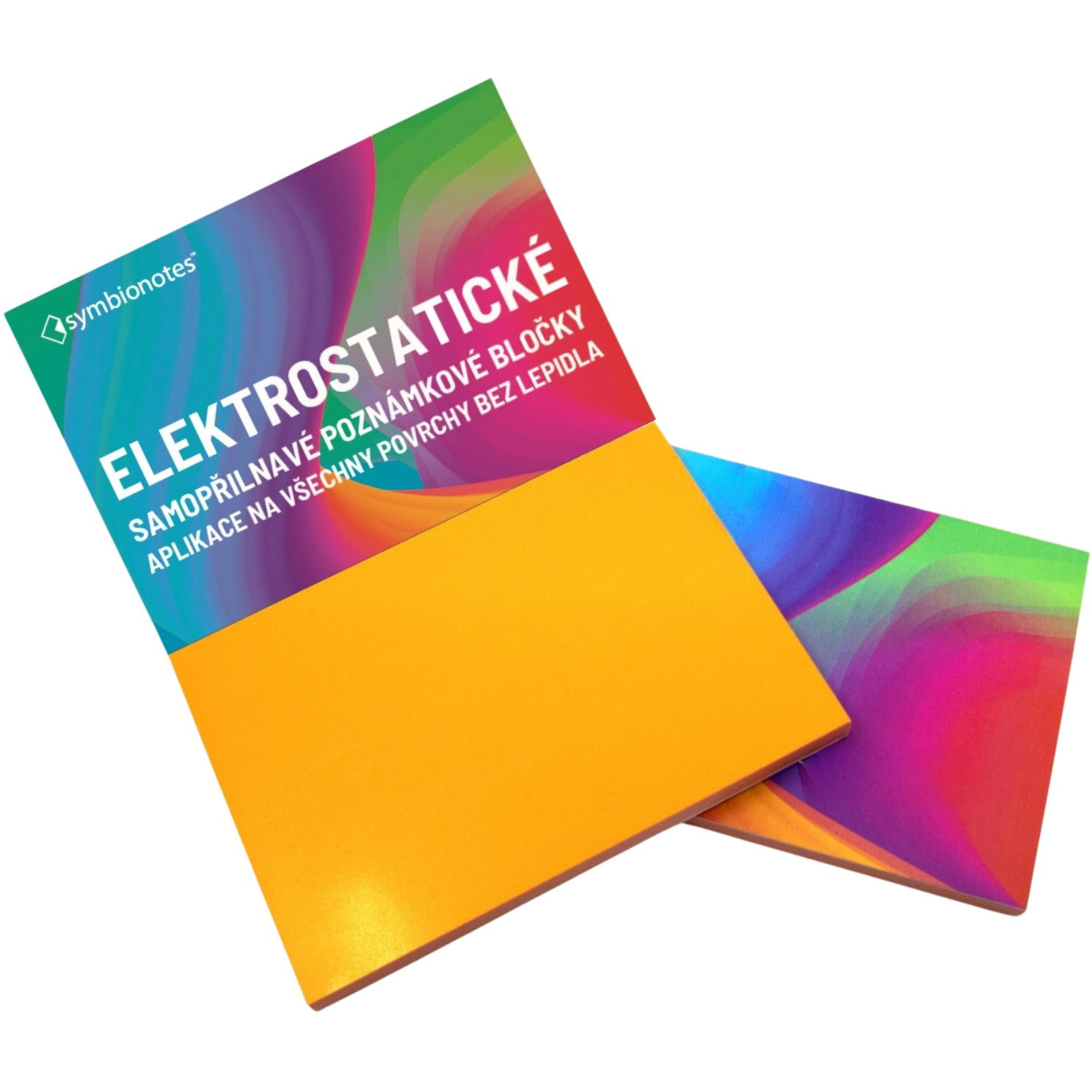 SYMBIO Symbionotes - 190 x 100mm, elektrosztatikus, narancssárga, 100db (5907618170246)