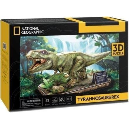 CUBICFUN 3D puzzle játék 52 darabos National Geographic T-Rex (306-DS1051H)