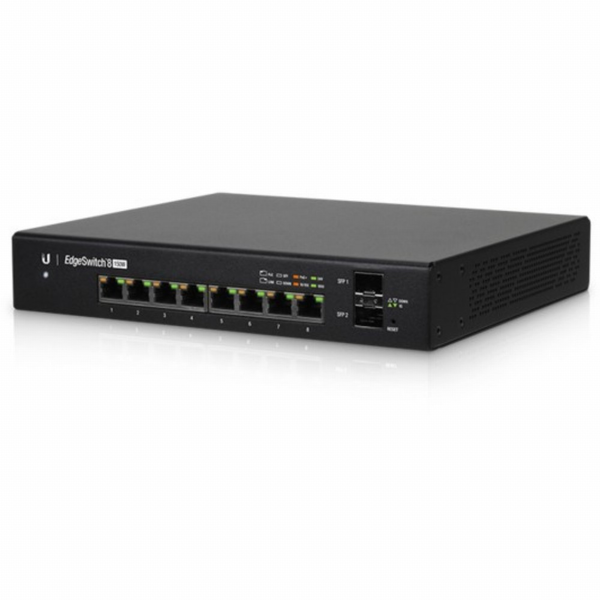 Switch Ubiquiti ES-8-150W EdgeSwitch 8 (150W), 8 ports 10/100/1000 RJ45, 2 ports 1 Gbps SFP