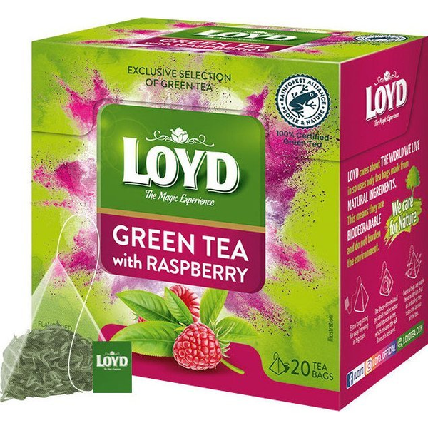 Loyd Tea Green Málna 20x1,5g