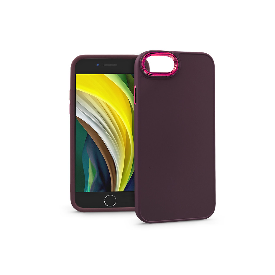Apple iPhone 7/iPhone 8/SE 2020/SE 2022 szilikon hátlap - Frame - bíbor (PT-6687)