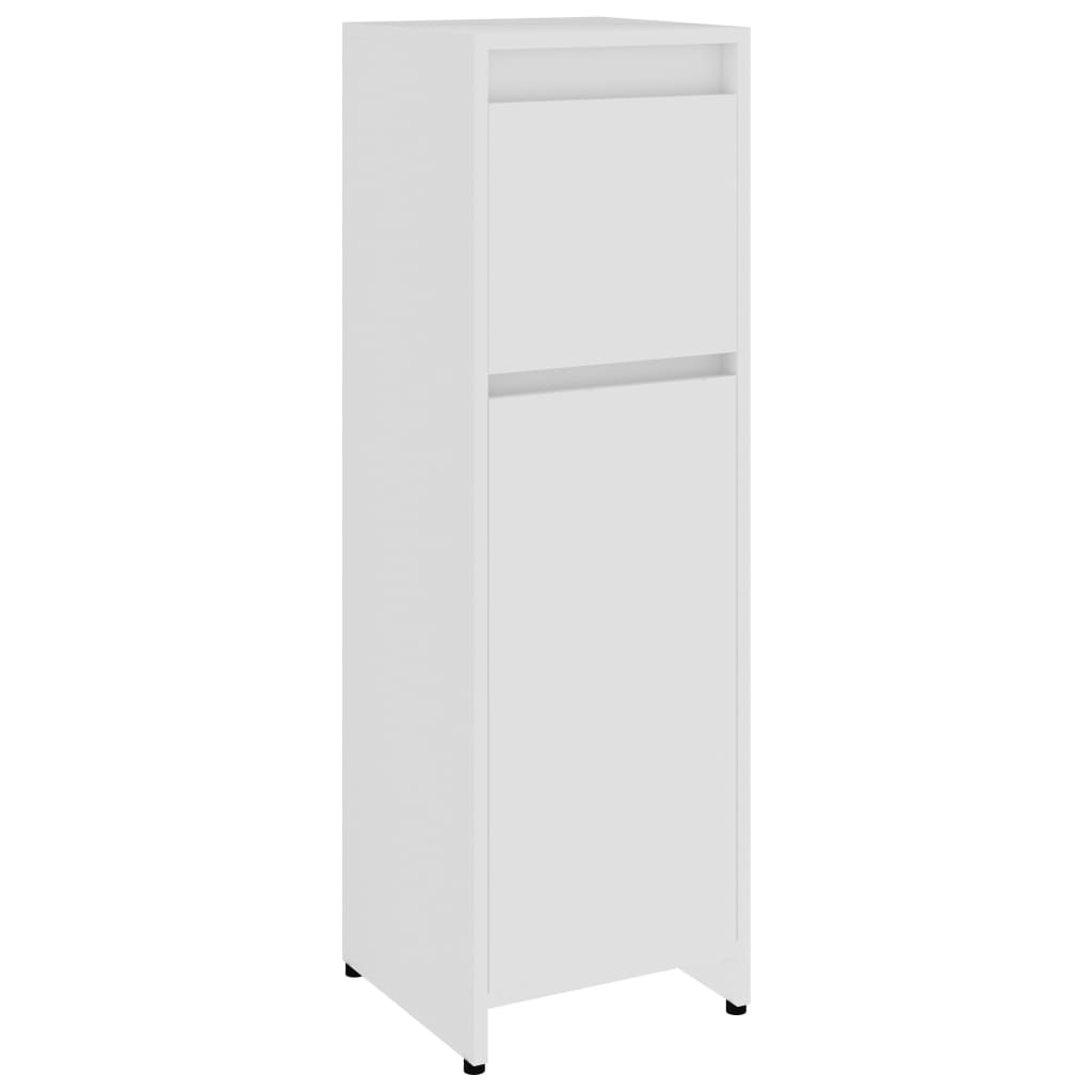 fehér forgácslap fürdőszobaszekrény 30 x 30 x 95 cm (802660)