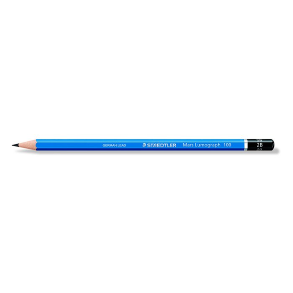 STAEDTLER Bleistift Mars Lumograph 2B Sechskant