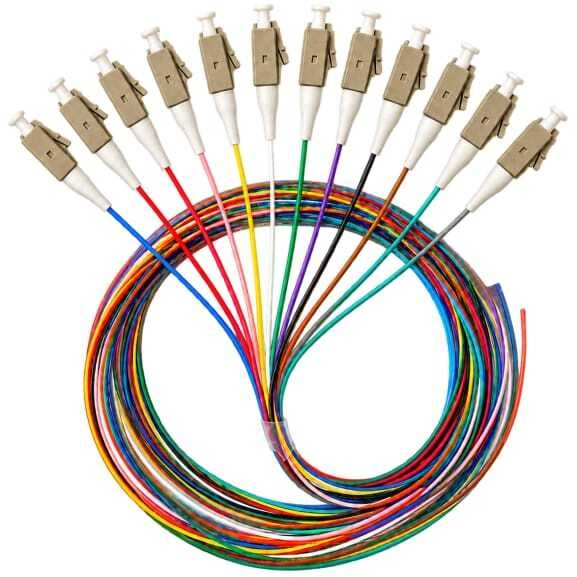 Alantec Pigtail MM OM3 1G 50/125 wtyk LC dł. 2 m ''EASY STRIP'' opak. 12 szt. wielokolorowe ALANTEC