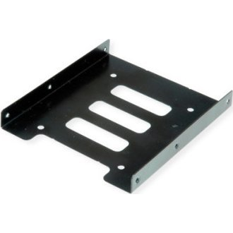 ROLINE Montageadapter, 3,5 Zoll Rahmen fr 1x 2.5 HDD/SSD, Metall, schwarz