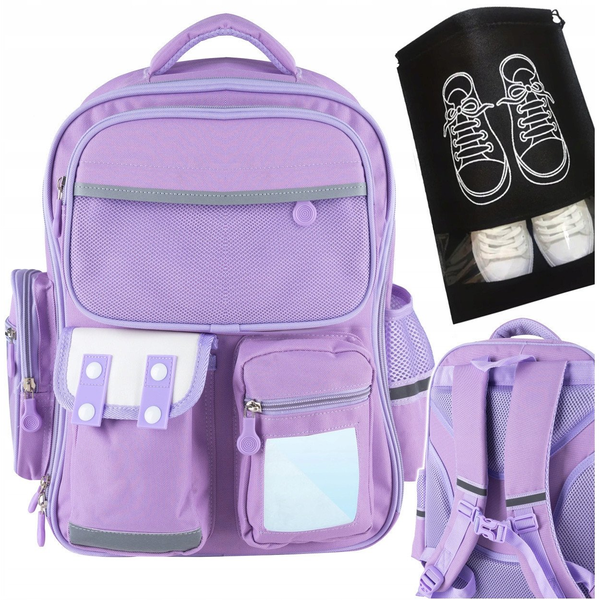 K402B PLECAK SZKOLNY TORNISTER SCHOOL +   WOREK NA BUTY