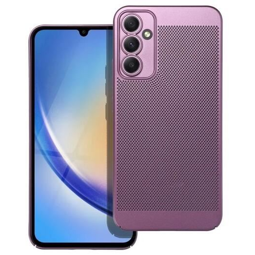 Gigapack Samsung Galaxy A34 5G (SM-A346) légáteresztő, lyukacsos műanyag tok lila (GP-142582) (GP-142582)
