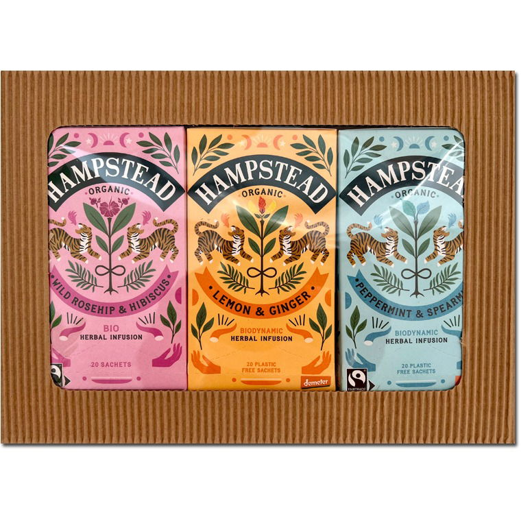 Hampstead Tea BIO Ajándékcsomag válogatott gyógyteákból 3 × 20 db (1234567000104)
