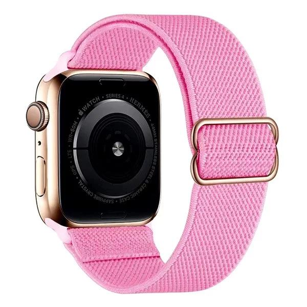 Phoner Dew Apple Watch csatos fonott szövet szíj 49/45/44/42mm rózsaszín (72696)