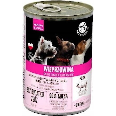Pet Republic PetRepublic puszka dla psa z wieprzowiną 400 g