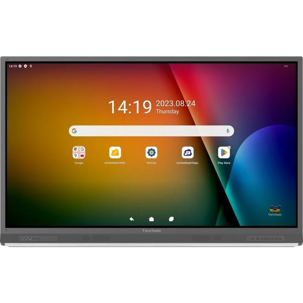 Viewsonic IFP6552-2F дисплей за сигнализация Обществен цифров плосък панел 165,1 см (65") LCD 450 cd/m² 4K Ultra HD Черен Тъчскрийн Вграден процесор Android