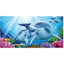 Gordon H66 Gyorsan száradó mikroszálas strandtörülköző, delfin, 100 × 180 cm